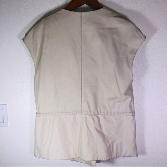 Vince White Lamb LeatherĀ SleevelessāVest - Picture 7 of 8